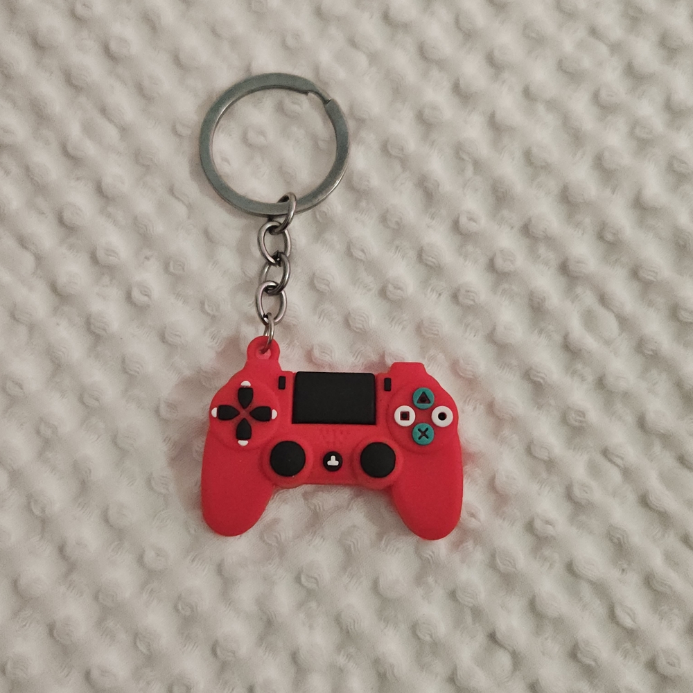 Red Game Controller Keychain